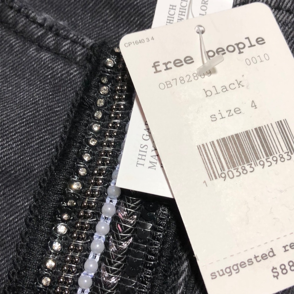 🆕 Free People Embellished Mini Skirt - Picture 3 of 5